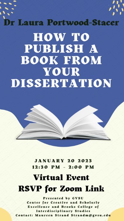 How to Publish a Book from your Dissertation